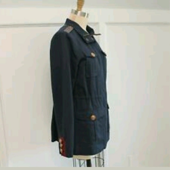 Steve Madden Navy Blue Military Jacket - Picture 2 of 3